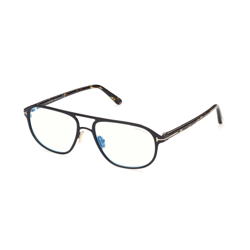 Tom Ford FT5751-B001 Aviator Full Rim Eyeglasses — Black