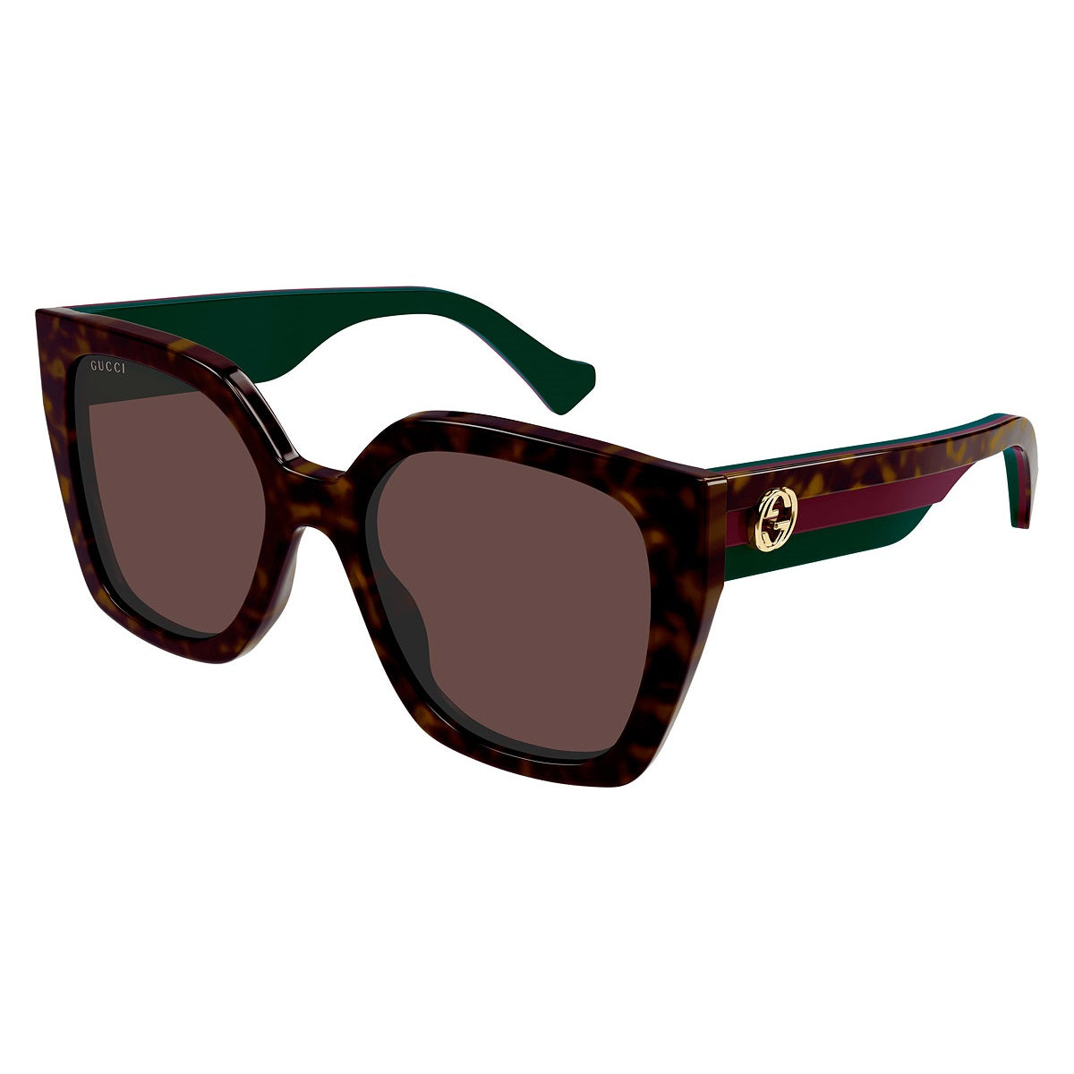 Gucci GG1300S002 Square-Frame Tortoiseshell Sunglasses — Tortoiseshell