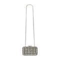 Self-Portrait Crystal-Embellished Clutch — Ivory