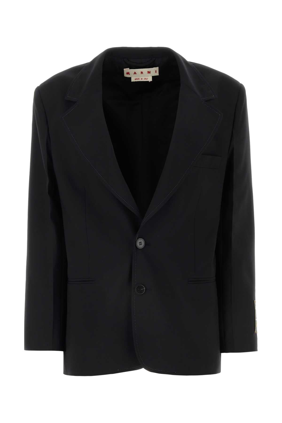 Marni Virgin Wool Blend Blazer — Black