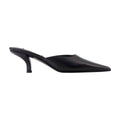 Toteme Pointed-Toe Calfskin Mule — Black