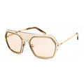 MCM MW0018-H57E Geometric Full Rim Sunglasses — Beige