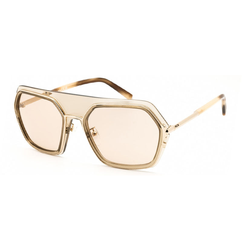 MCM MW0018-H57E Geometric Full Rim Sunglasses — Beige