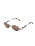 Zadig & Voltaire SZV465S Metal Aviator Sunglasses — Gray