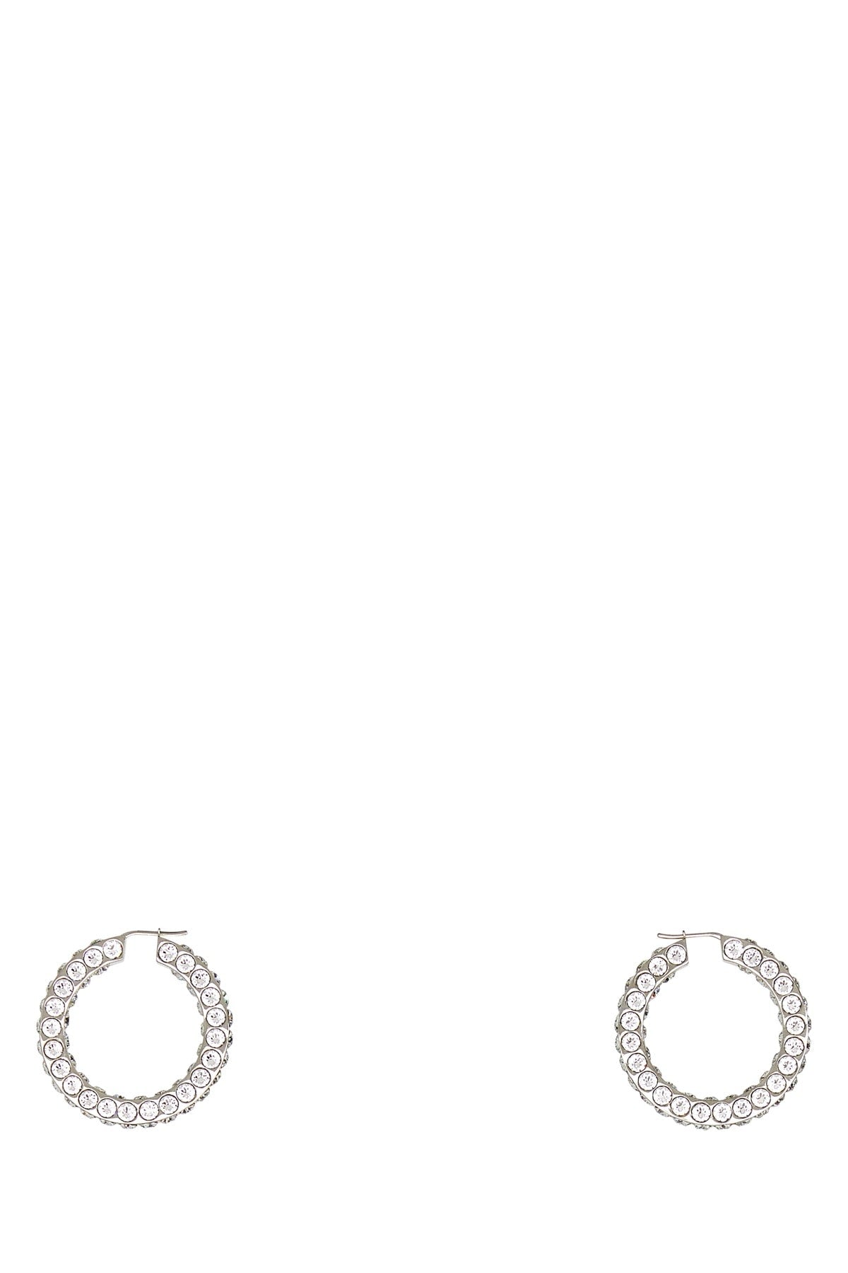 Amina Muaddi Whicrysilbase Earrings — Silver