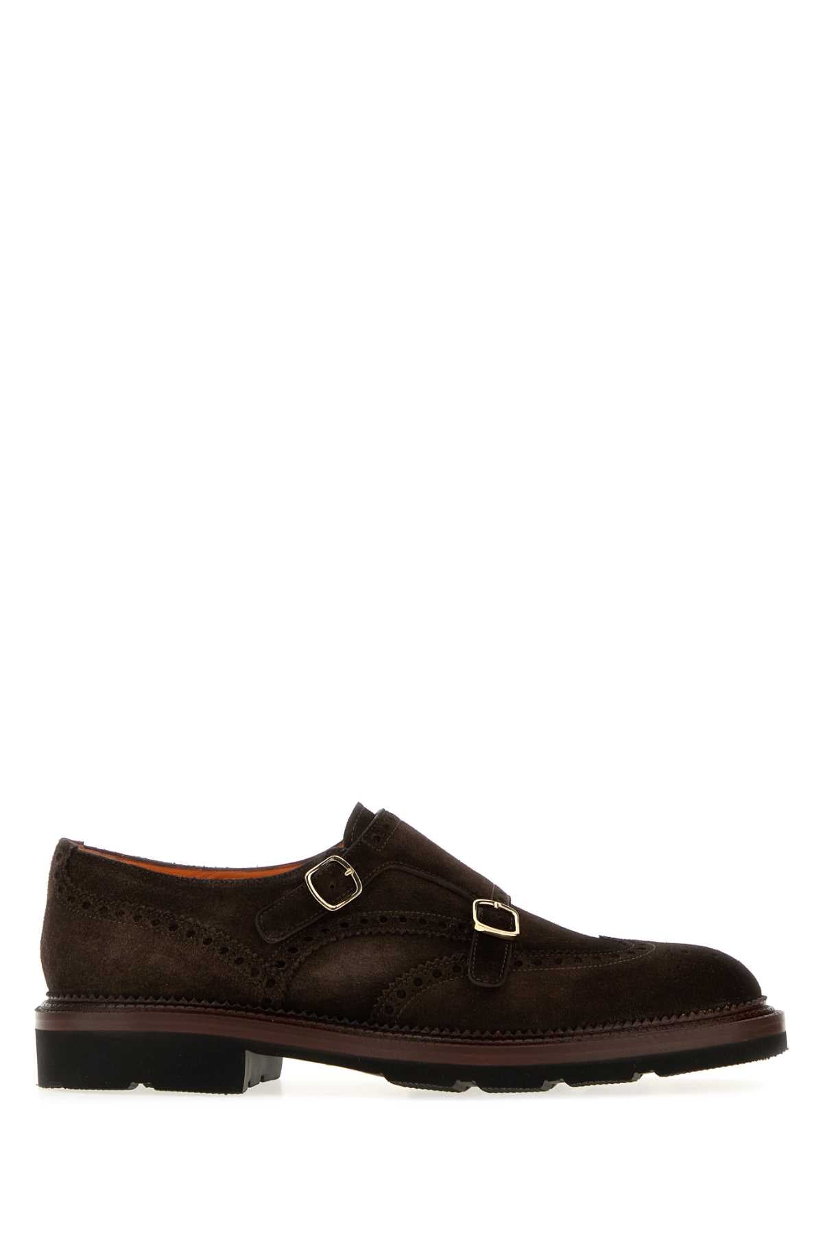 Santoni Fibia Monk-Strap Shoe — Brown