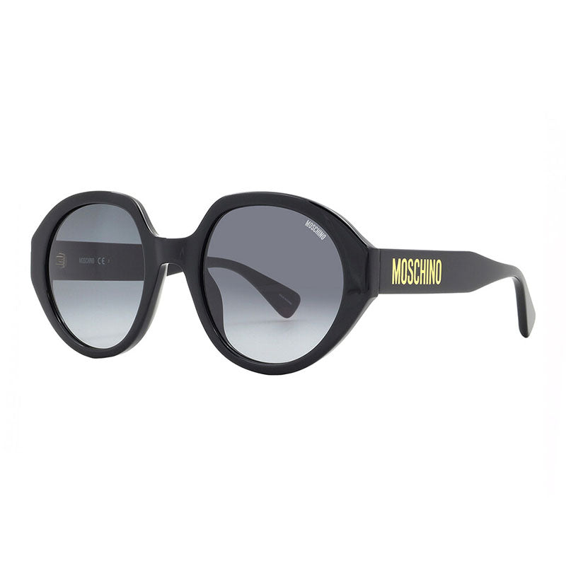 Moschino Round-Frame Sunglasses — Black