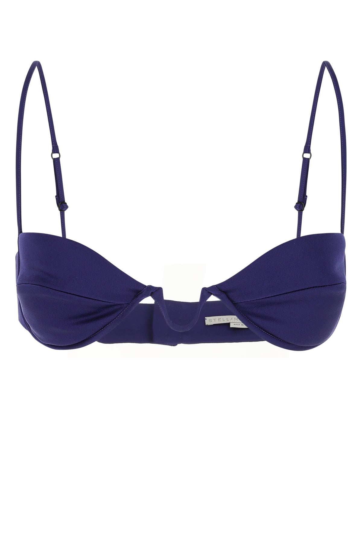 Stella McCartney Underwire Molded Cup Bikini Top — Navy