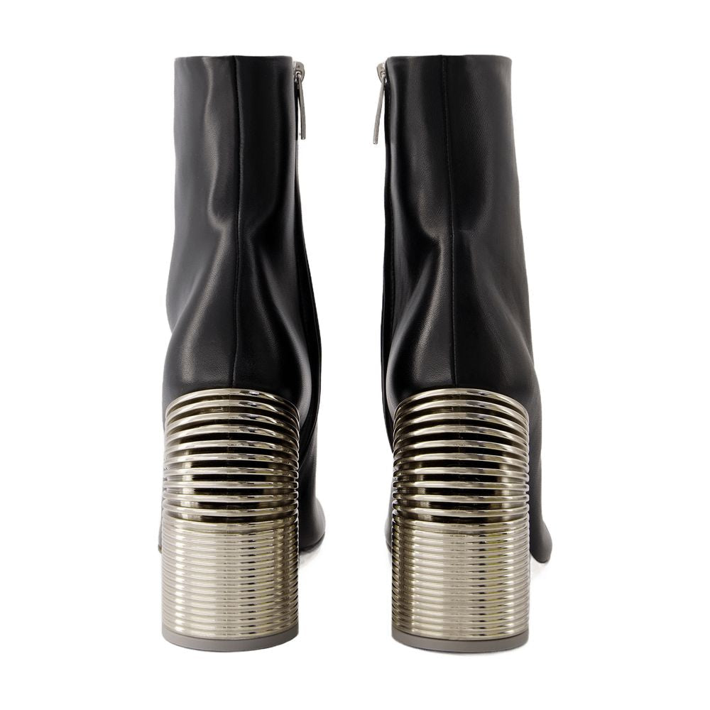 Off-White Silver Spring Ankle Boot — Black