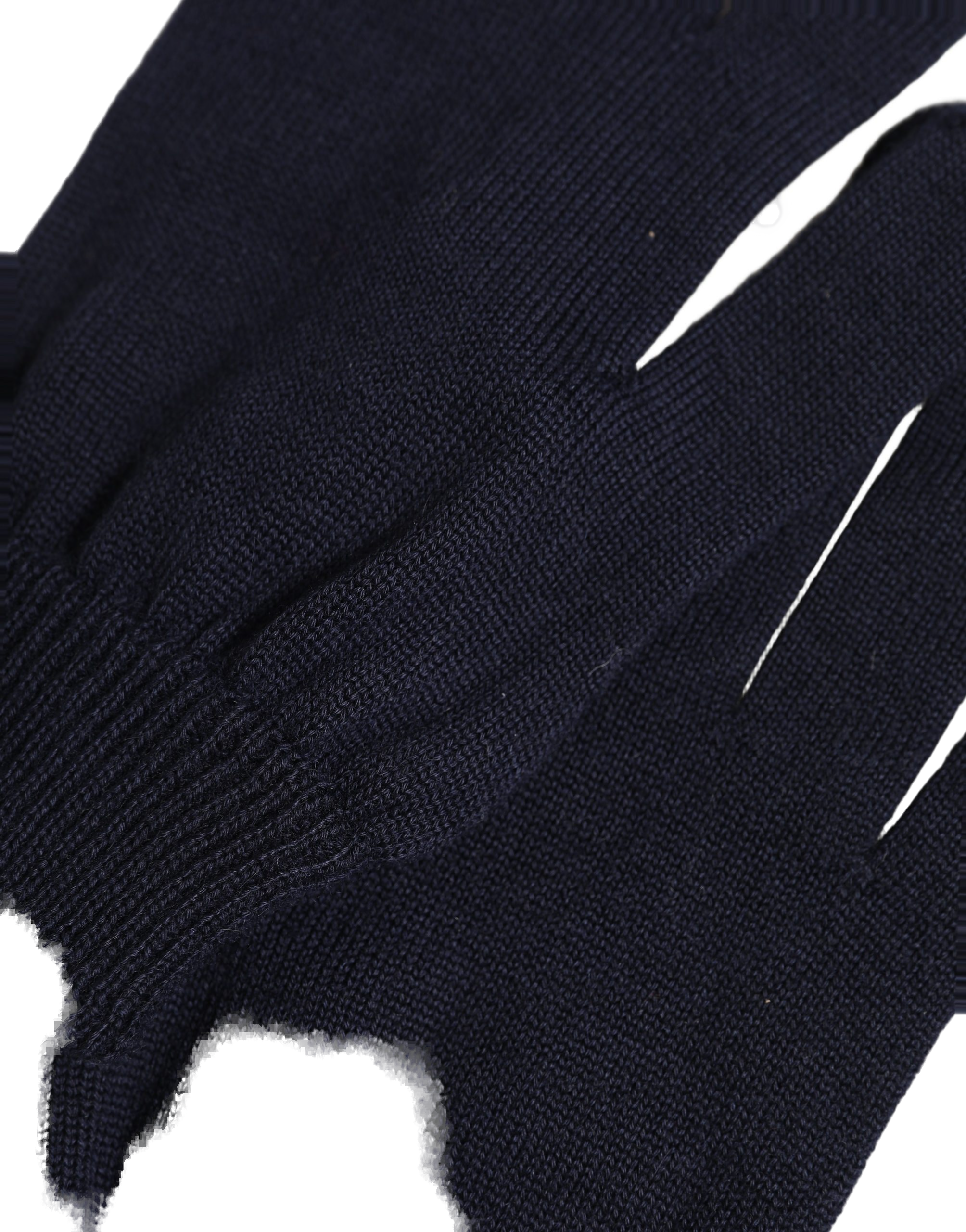 Dolce & Gabbana Cashmere Knitted Gloves — Navy