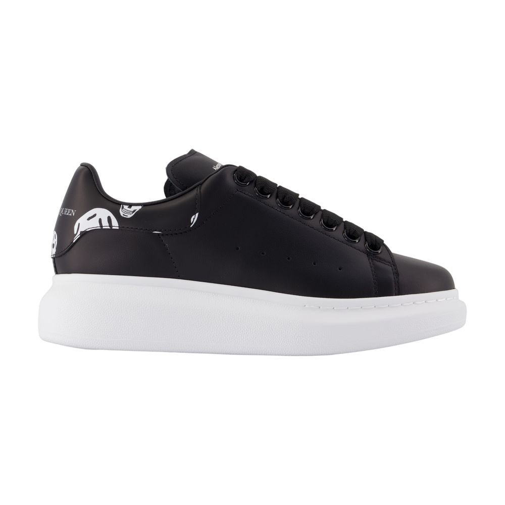 Alexander McQueen Oversized Black Leather Sneaker — Black