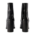 Alexander McQueen Patent Leather Chunky Heel Boot — Black