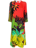 Valentino Monkey Forest Print Dress — Red