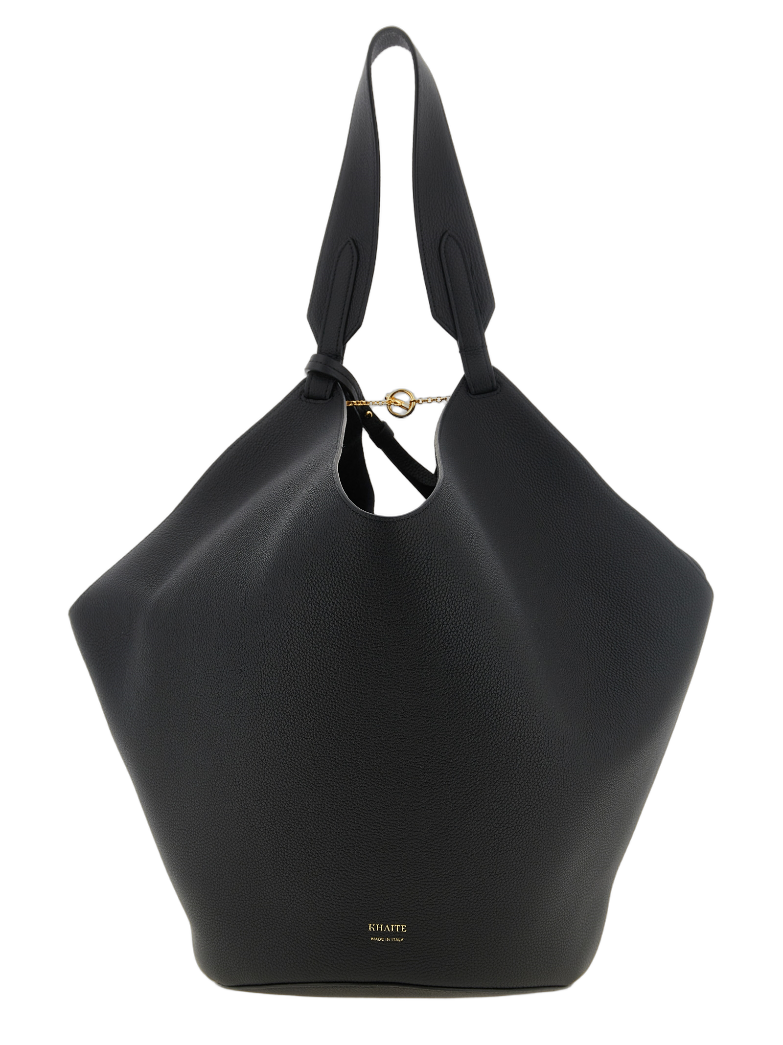 Khaite Lotus Shoulder Bag — Black