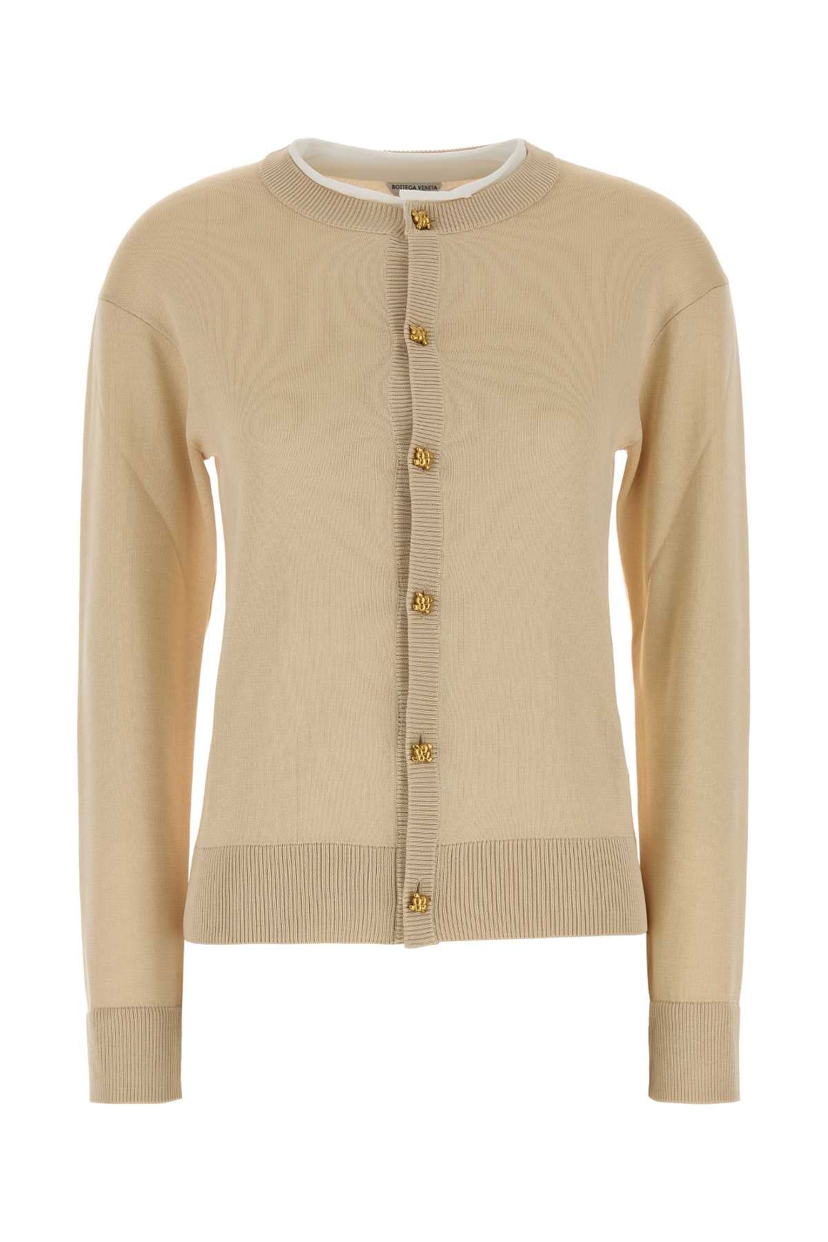 Bottega Veneta Bordo Cardigan — Beige