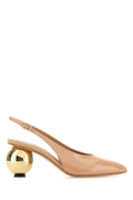 Ferragamo Archive Slingback Pump — Beige