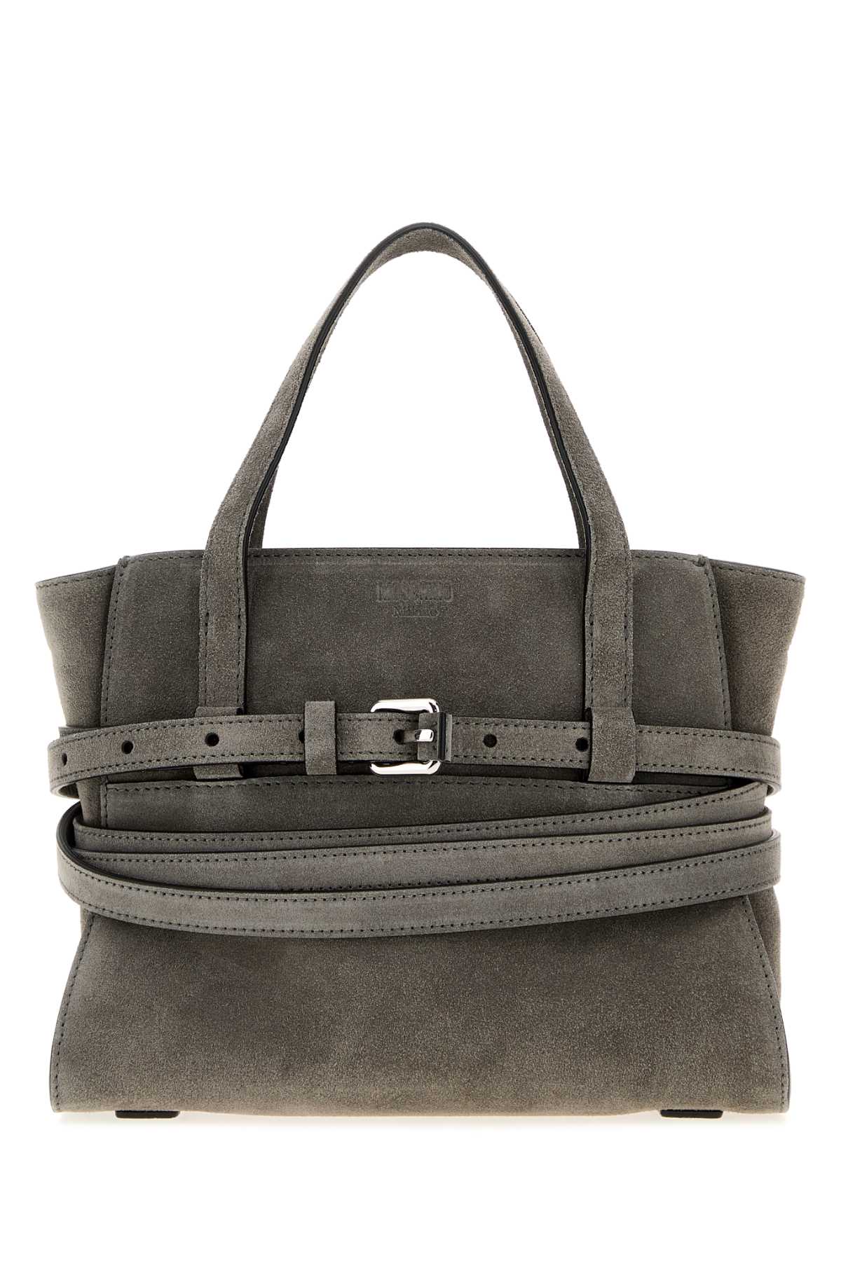 Moschino Suede Handbag — Gray