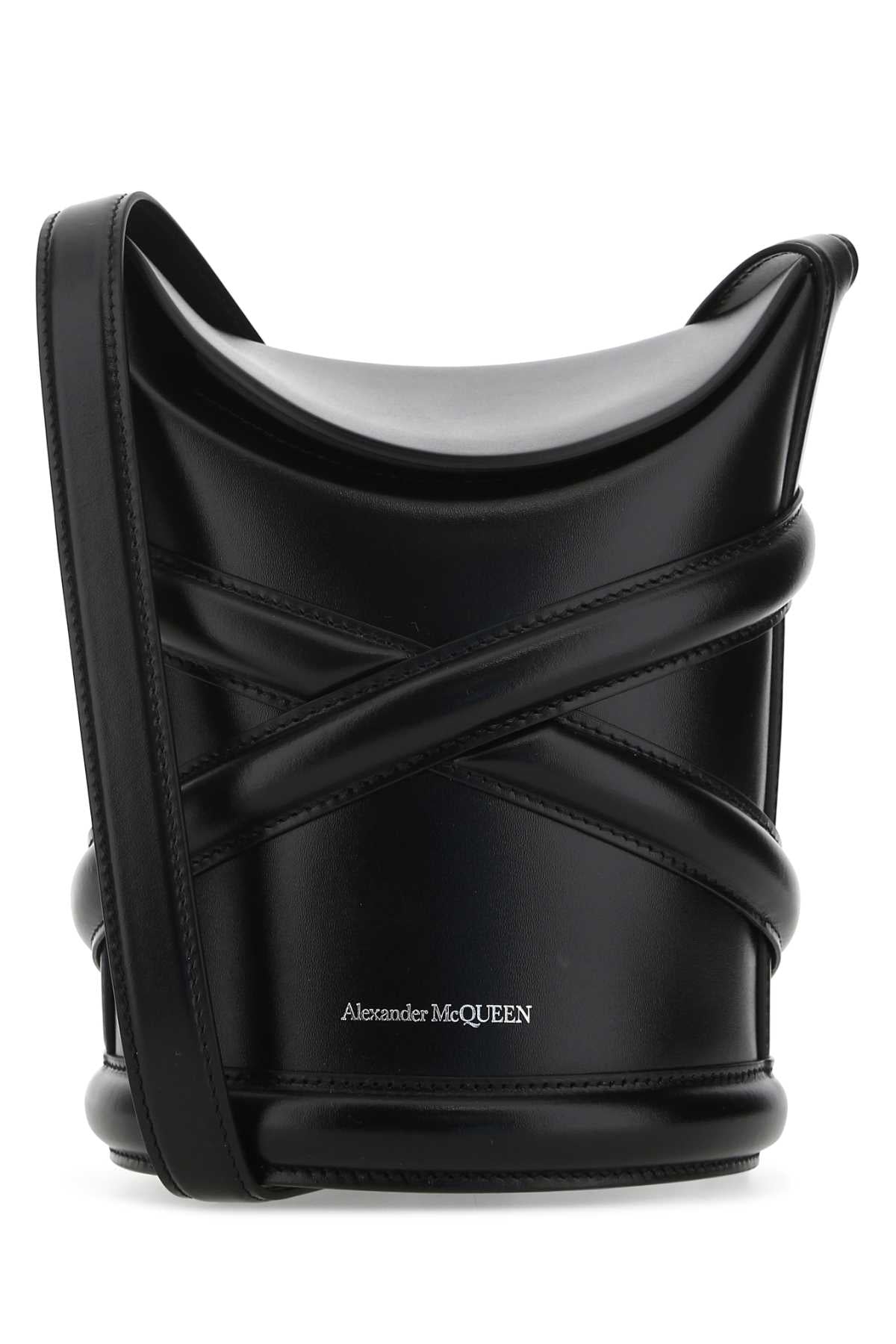 Alexander McQueen The Curve Bucket Bag — Black