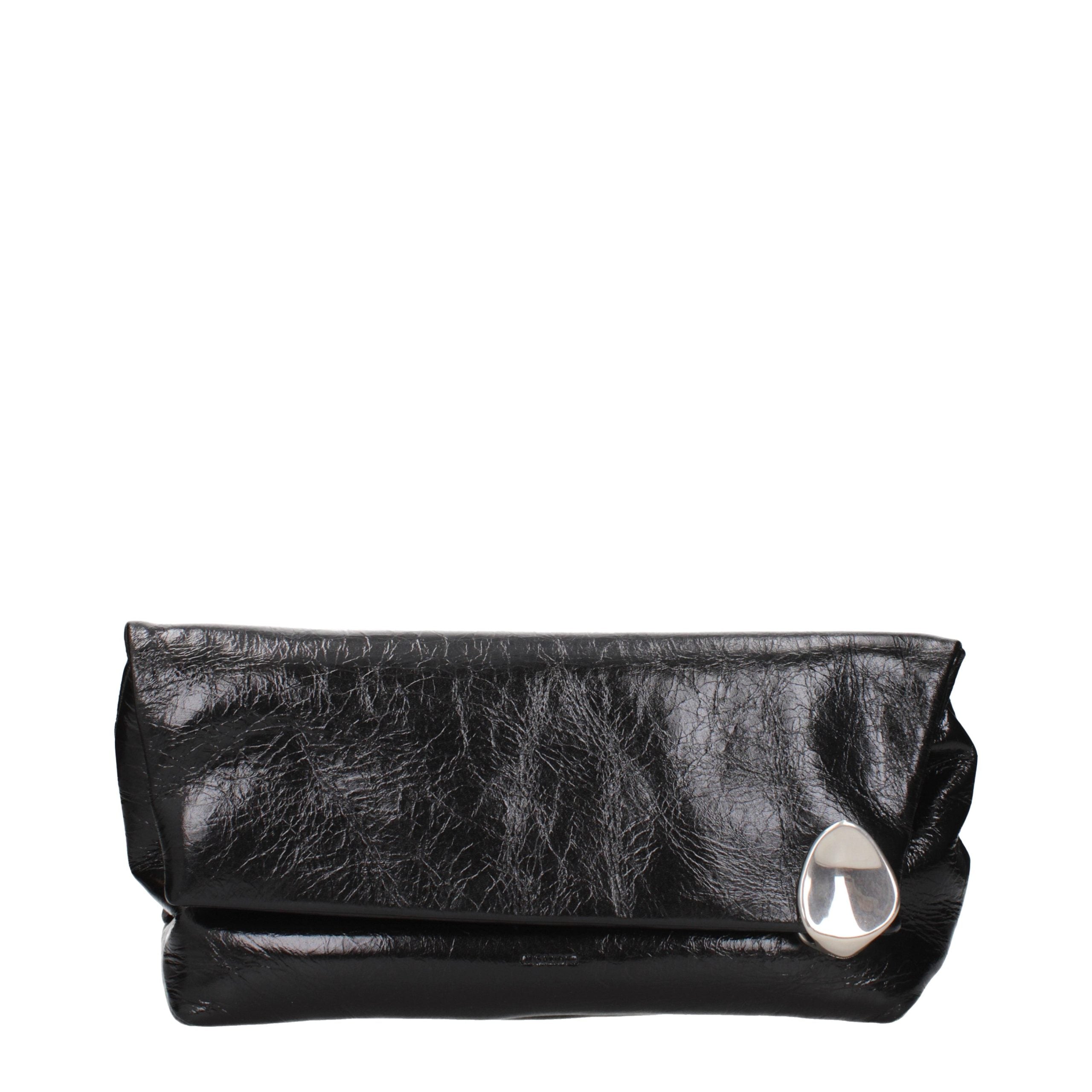 Jil Sander Leather Clutch — Black
