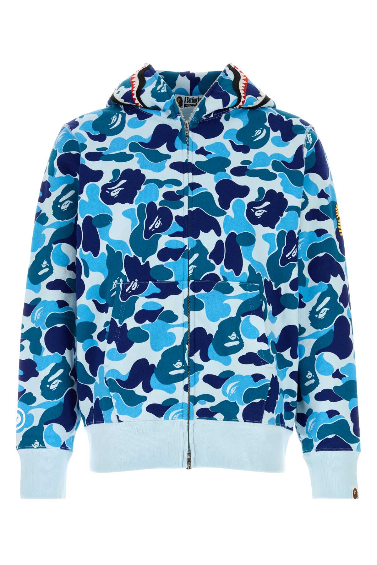 Bape Camouflage Cotton Hoodie — Blue