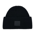 Acne Studios C40453-900 Face Logo Wool Beanie — Black