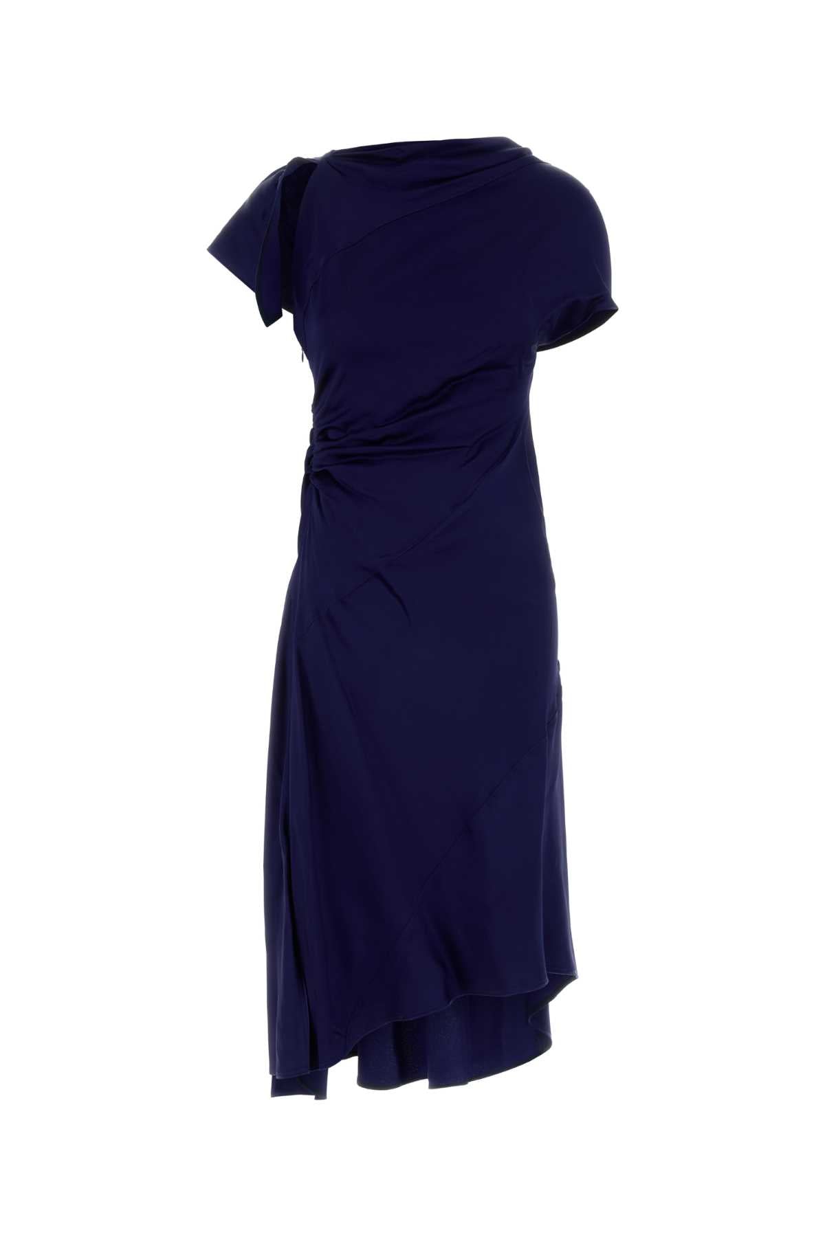 Victoria Beckham Wrap Silhouette Dress — Navy