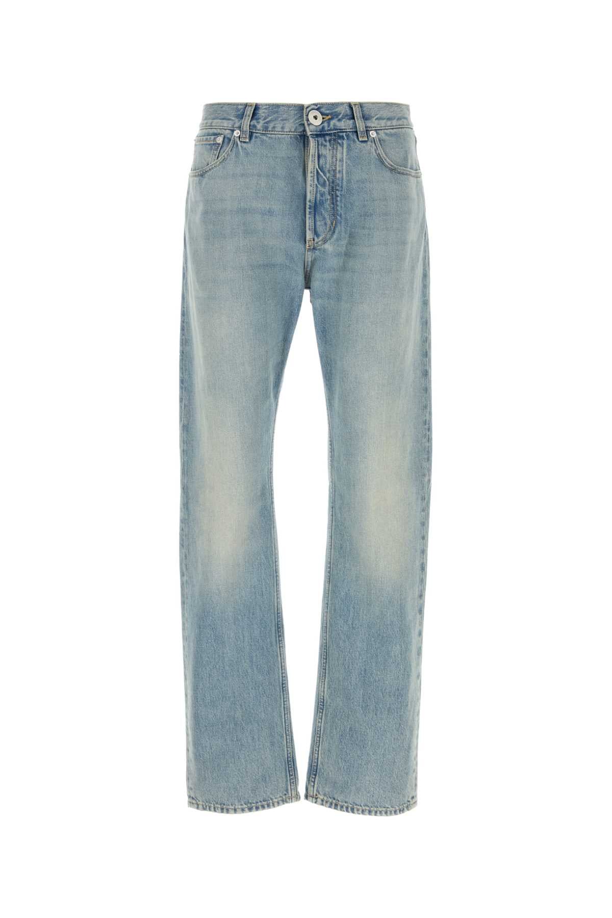 Alexander McQueen Light-Wash Cotton Jeans — Blue