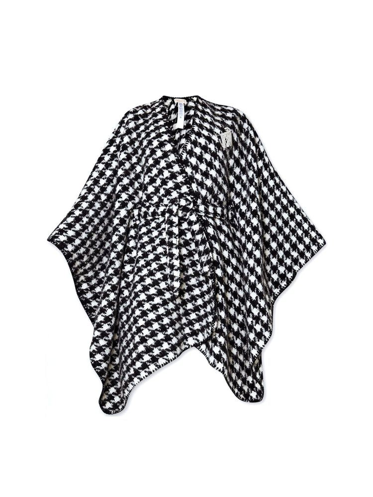 Liu Jo Houndstooth Scarf — Black