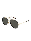 Gucci GG1981S Aviator Frame Sunglasses — Gray