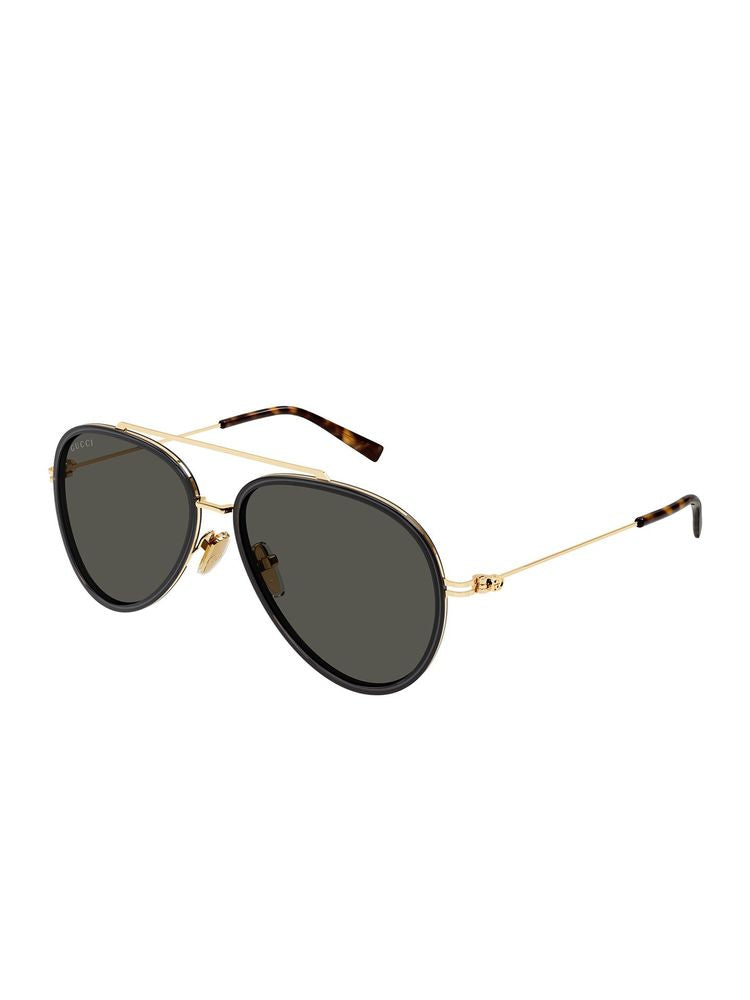 Gucci GG1981S Aviator Frame Sunglasses — Gray