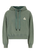 Isabel Marant Etoile Cotton-Blend Hoodie Sweatshirt — Green