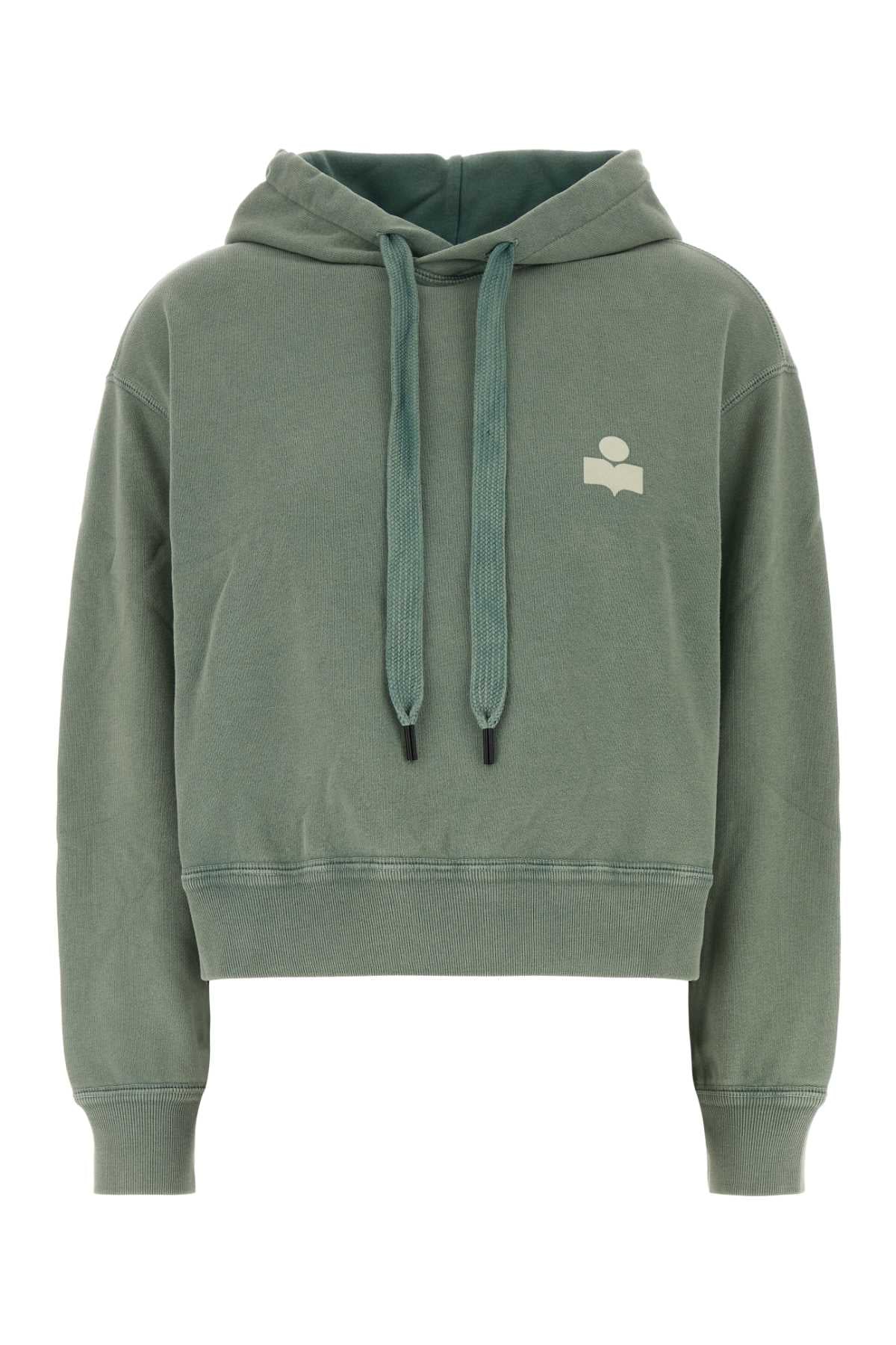 Isabel Marant Etoile Cotton-Blend Hoodie Sweatshirt — Green