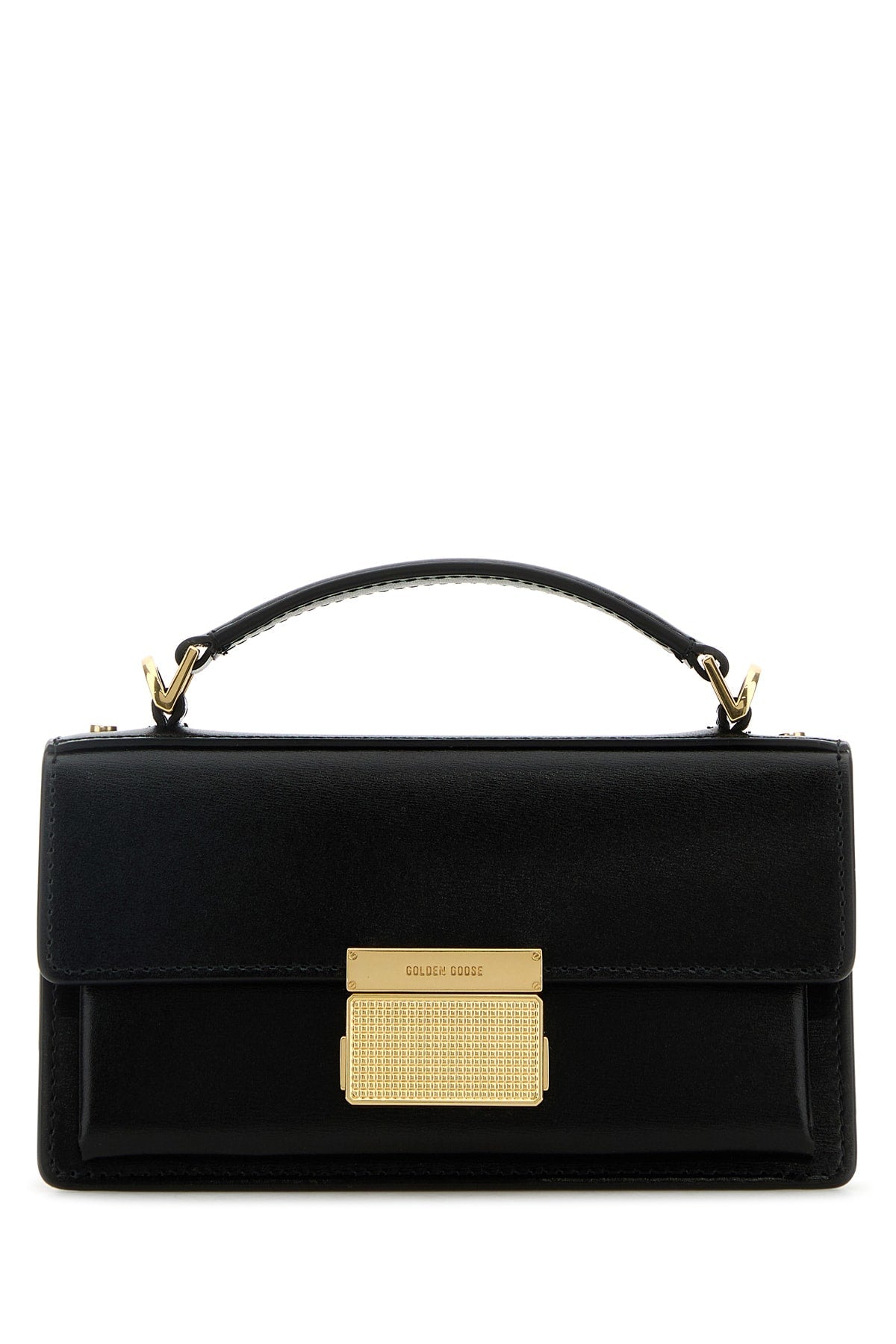 Golden Goose Deluxe Brand Cow Leather Top Handle Bag — Black
