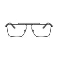 Versace VE12951433 Metal Rectangle Frame Eyeglasses — Silver