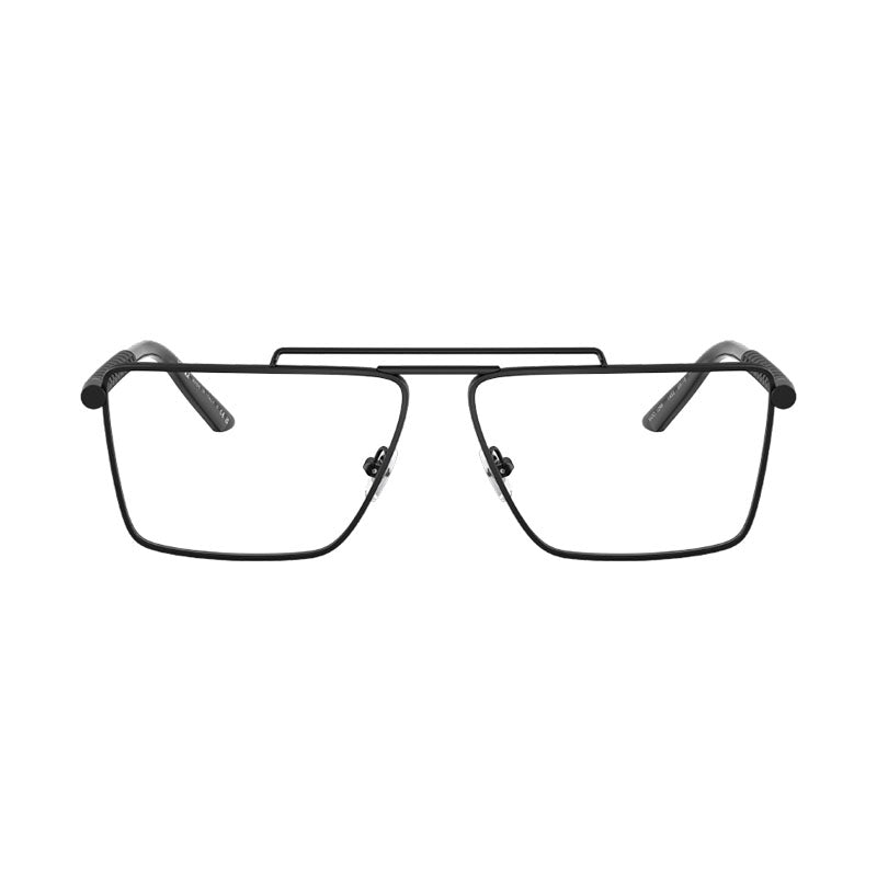 Versace VE12951433 Metal Rectangle Frame Eyeglasses — Silver