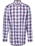 Kiton Checked Cotton Shirt — White