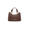 Love Moschino Pebbled Polyurethane Shoulder Bag — Brown