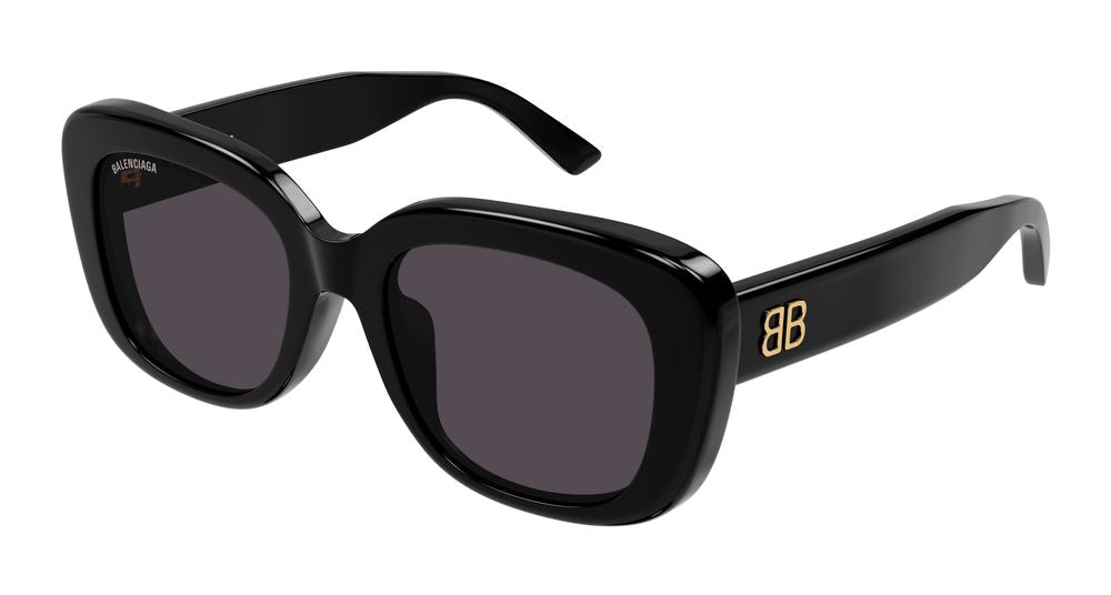 Balenciaga BB0295SK Square Acetate Sunglasses — Black