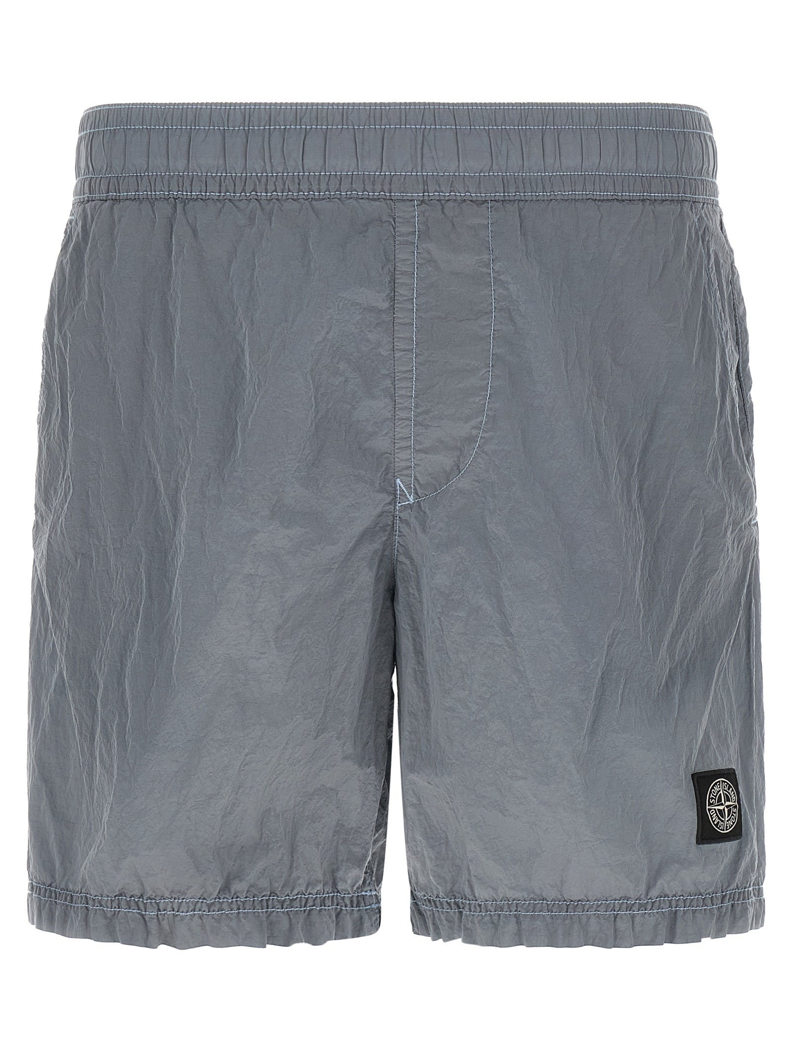 Stone Island Econyl Polyamide Swim Shorts — Gray