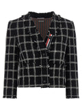 Thom Browne Windowpane Check Blazer — Black