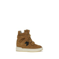 Isabel Marant Calf Leather High-Top Sneaker — Brown