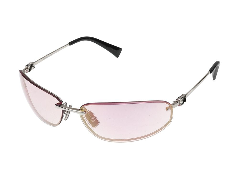 Miu Miu 0MU Metal Frame Sunglasses — Pink
