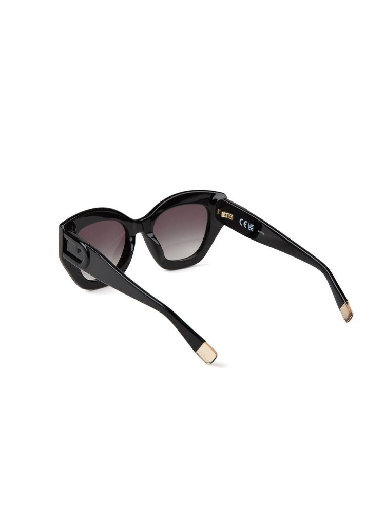 Furla SFU985 Cat-Eye Acetate Sunglasses — Black