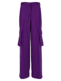 Versace Satin Viscose Cargo Pants — Purple