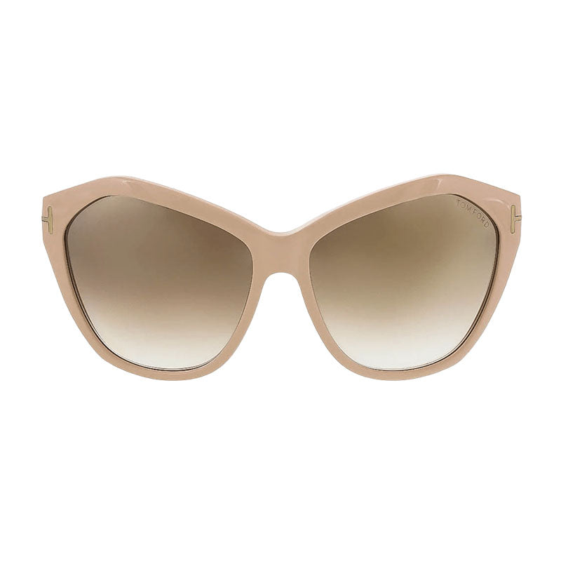 Tom Ford FT031772L Gradient Lens Cat-Eye Sunglasses — Beige