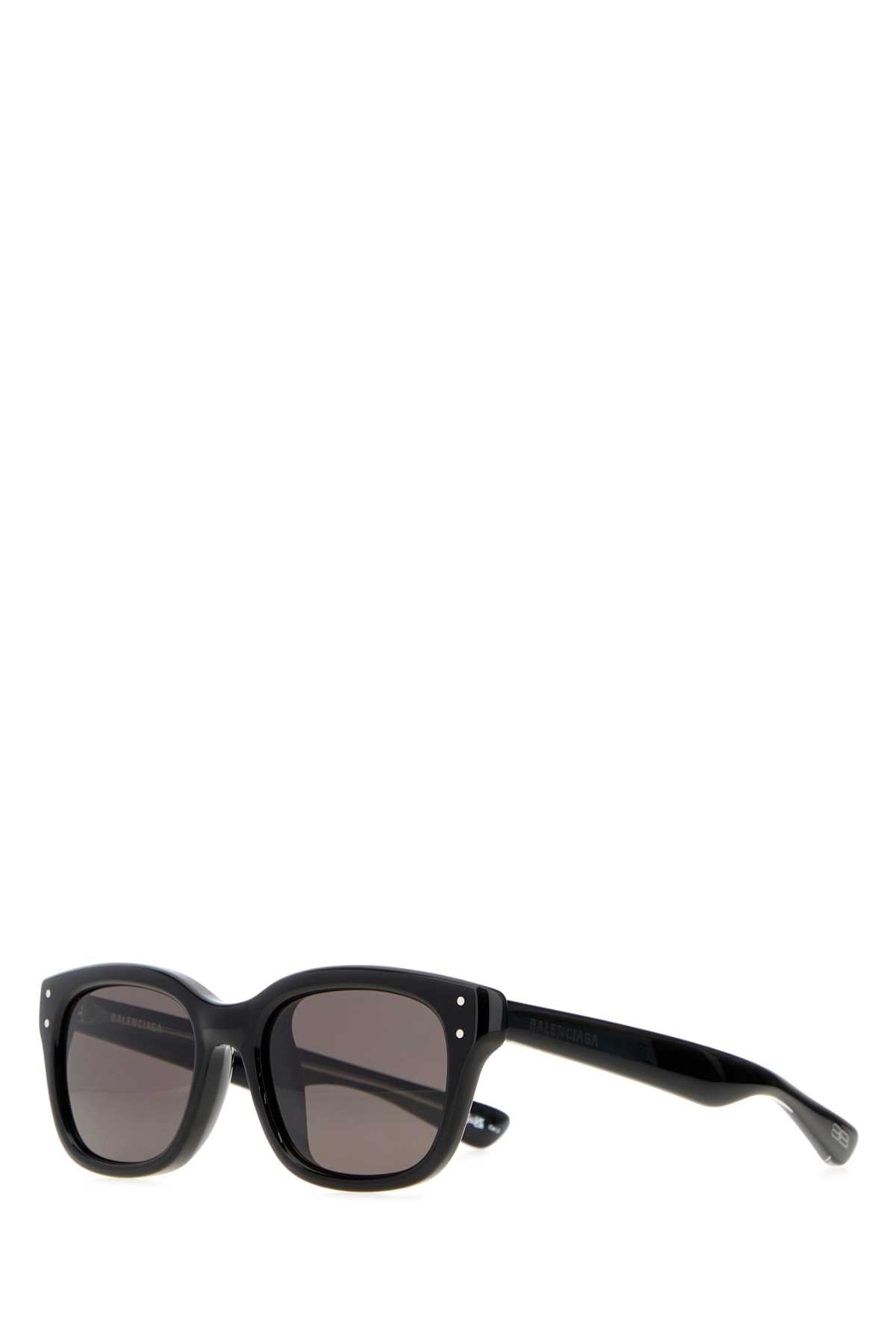 Balenciaga STAND Acetate Square-Frame Sunglasses — Black