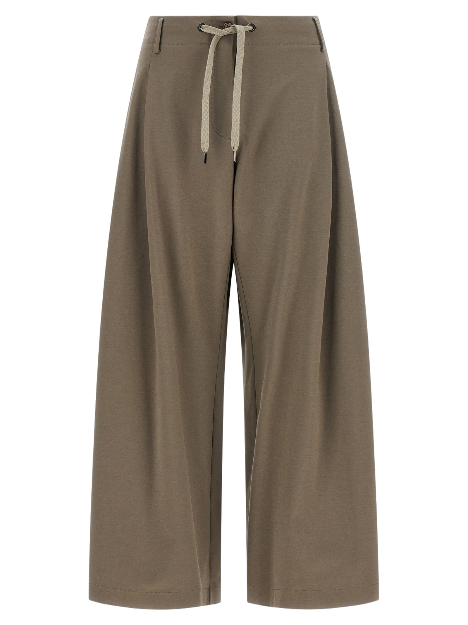 Brunello Cucinelli Cotton-Blend Drawstring Joggers — Gray
