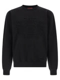 Gucci Embossed Logo Cotton Sweatshirt — Black