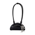 Self-Portrait Mini Leather with Charm Shoulder Bag — Black