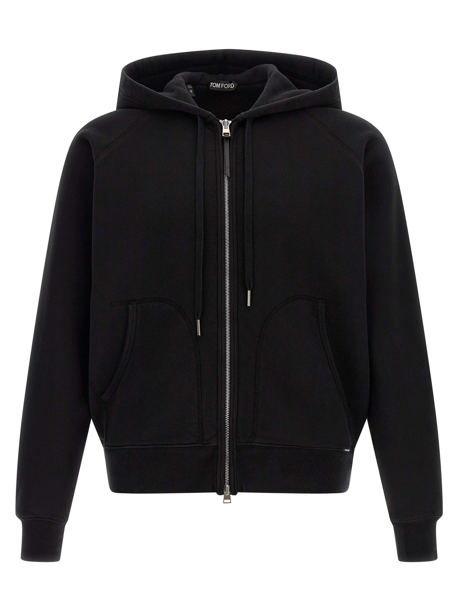 Tom Ford Cotton Fleece-Lined Hoodie — Black